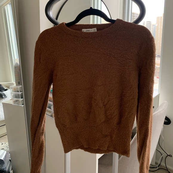 Zara Brown Mocha Fuzzy Sweater - Picture 3 of 3